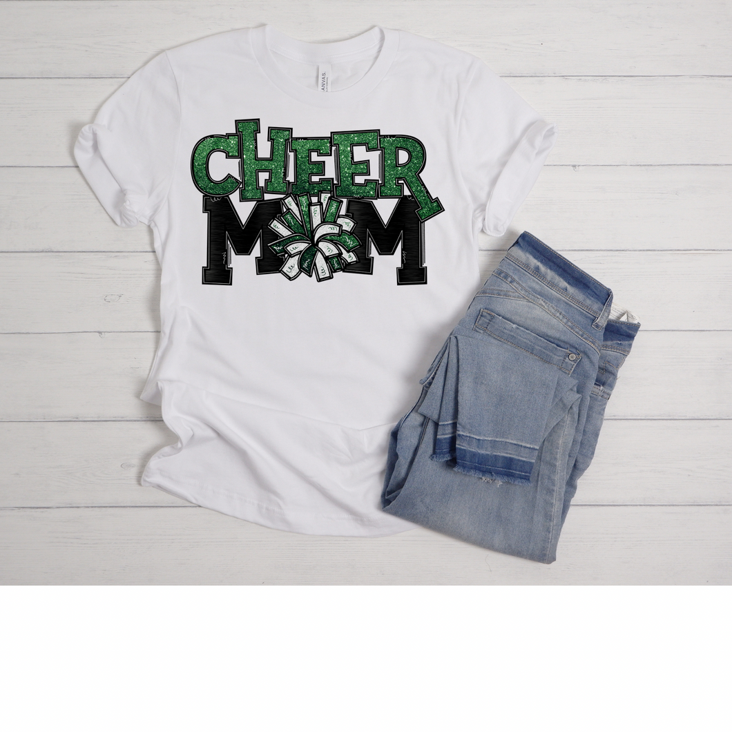 CHEER MOM BLACK ADULT SWEATSHIRT