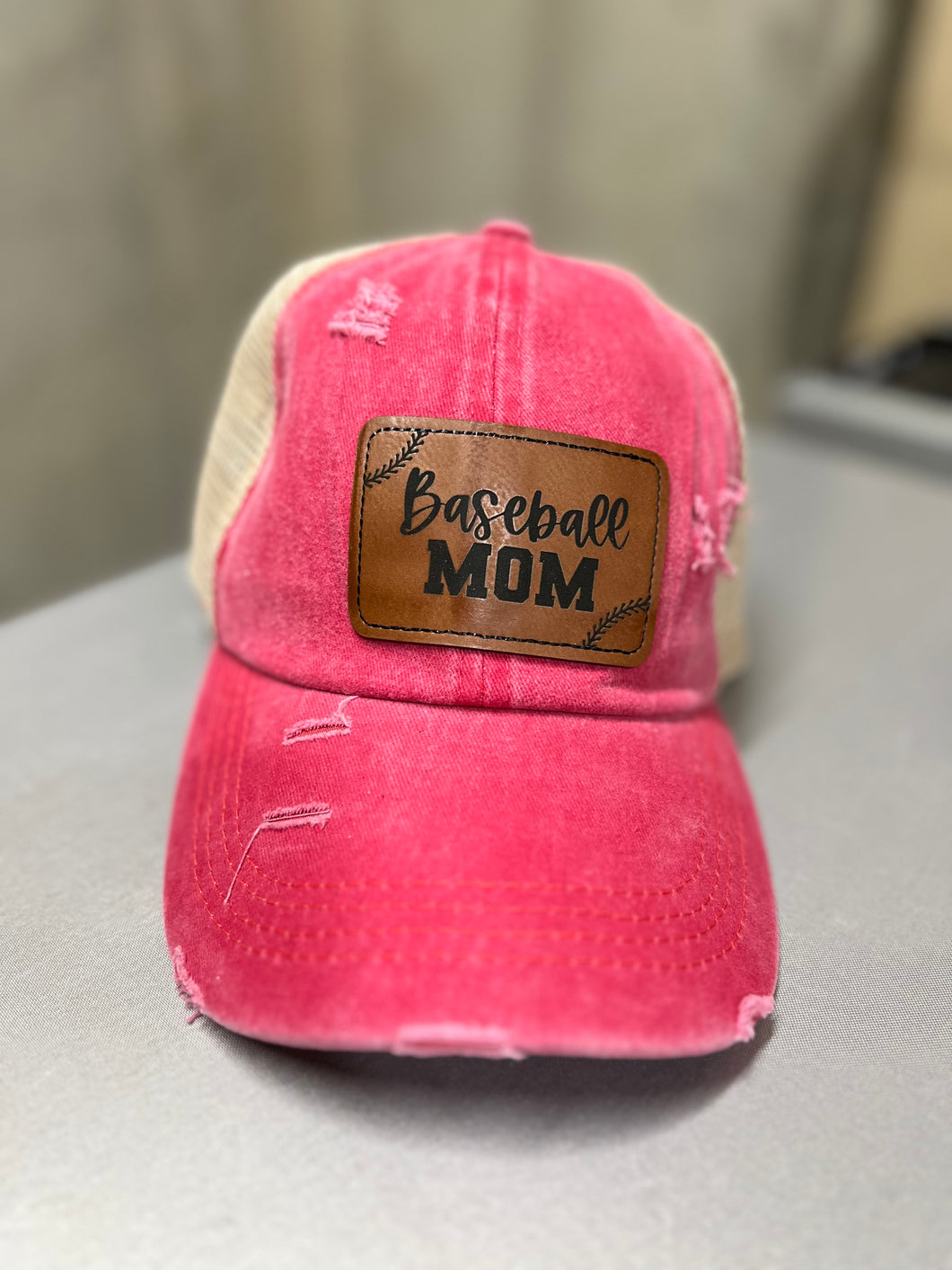 Baseball mom hat crisscross